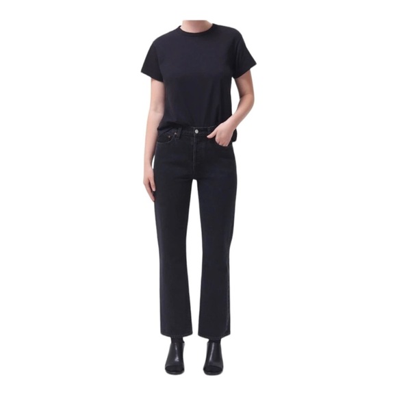 AGOLDE x Revolve Mid Rise Relaxed Boot Cut Jeans Black Size 32 NWT Classic - Picture 6 of 11